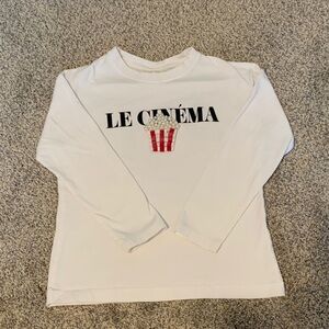 Zara White Kids Shirt with Black and Red Print